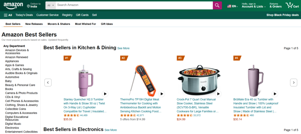 How to identify the best seller product in a specific category 3 Best Seller Product